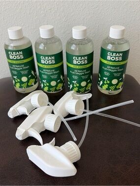 JOY Clean Boss Eat Cleaner Fruit & Veggie Natural Wash & Preserver-4 pc 12 oz